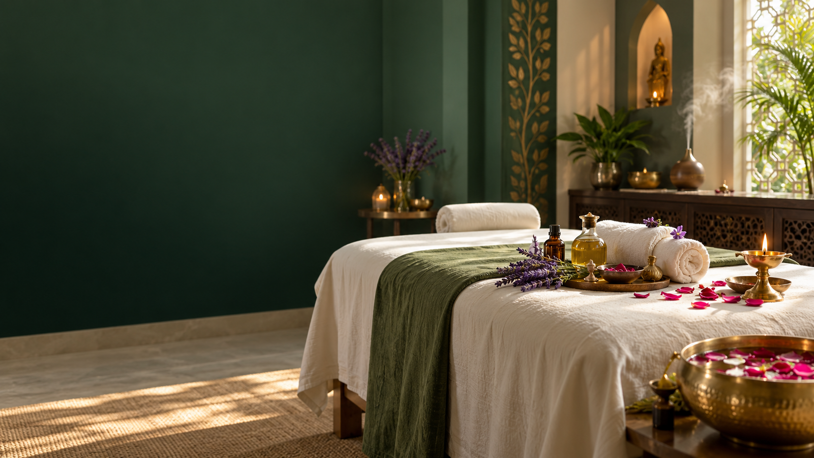 Aroma massage treatment room